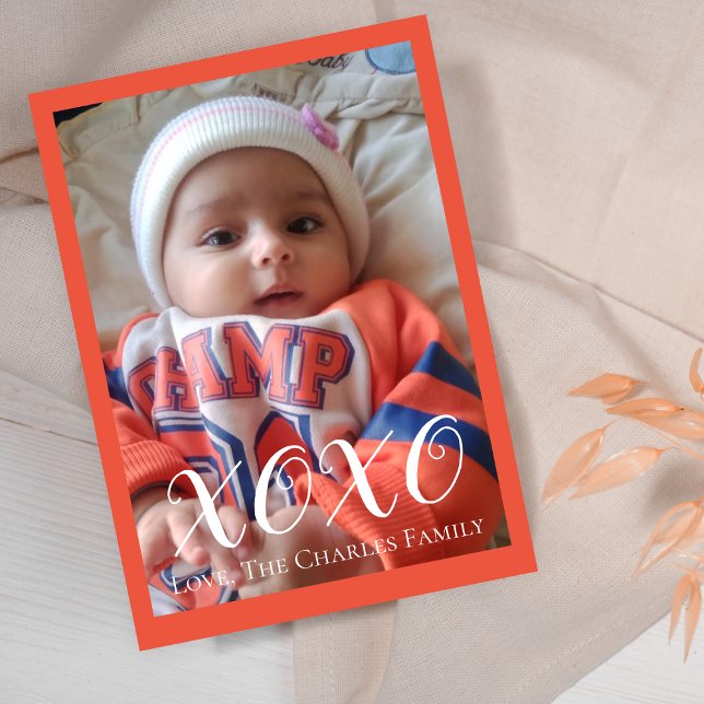 XOXO-kort för alla hjärtans dagar Julkort (Skapare uppladdad)