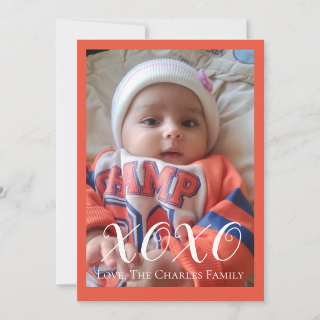 XOXO-kort för alla hjärtans dagar Julkort (Framsida)