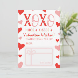 XOXO Kramar Kyssar Alla hjärtens dag Presentkortsh Inbjudningar
