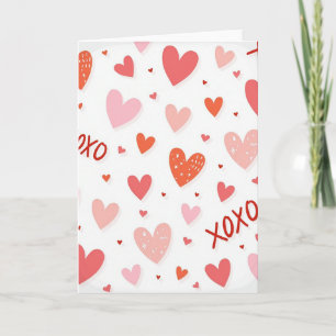 Xoxo Kramar Kyssar Hjärtans Dag-kort Kort