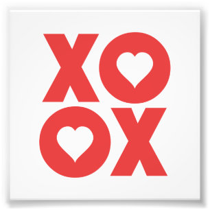 XOXO kramar och kysser valentin dag Fototryck
