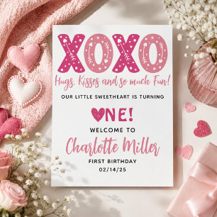 XOXO Kramar & Pussar Alla hjärtans dag 1-års födel Poster