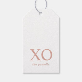 XOXO Kramar & Pussar Enkel Rosenskär Minimalistisk Presentetikett