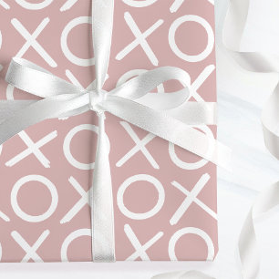 XOXO Kramar & Pussar Födelsedag Rosa Penselskrift Presentpapper