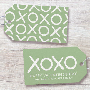 XOXO Kramar & Pussar Grön Glad Alla Hjärtans Dag Presentetikett