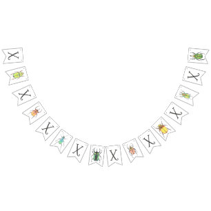 XOXO Kryp och Kisses Valentine Day Party Vimplar