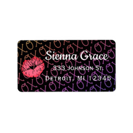 XOXO-kyss Adressetikett