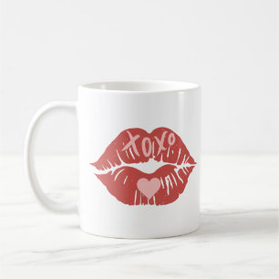 XOXO Läppar Alla hjärtans dag Kaffemugg
