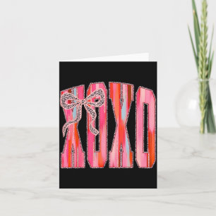 Xoxo Leopardbåge Roligt Alla Hjärtans Dag Coquette Kort