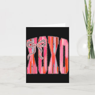 Xoxo Leopardbåge Roligt Alla Hjärtans Dag Coquette Kort