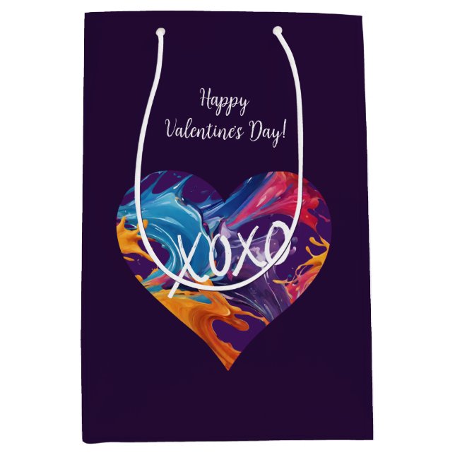 XOXO-Lila - färgad hjärt- (Framsidan)