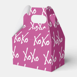 XOXO Magenta Hot Pink och Vit Alla Hjärtans Dag Presentaskar