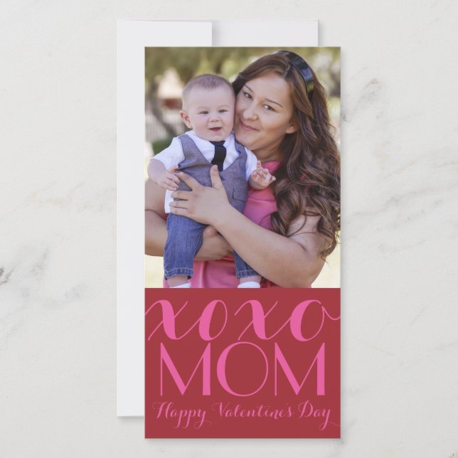 XOXO Mamma Valentine Photo Card Julkort (Framsida)