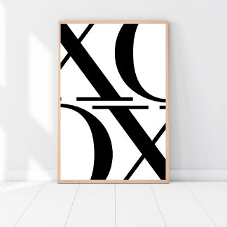 XOXO Mode-minimalistisk Inredingsdesign för teckni Poster