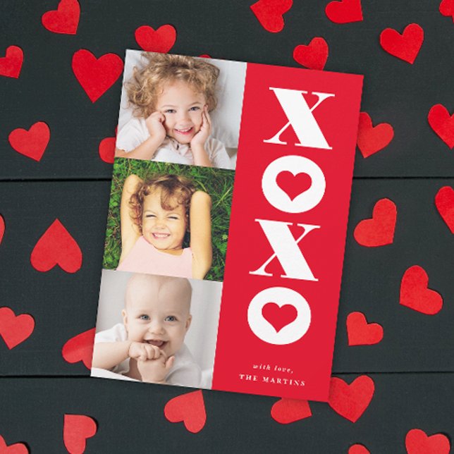 xoxo multifotovalentins dagskort julkort (Skapare uppladdad)