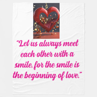 "XOXO Mysigt: Mjuka och romska vevetter" Fleecefilt