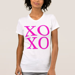 XOXO/Neon Rosa/Modern Borstskrift T Shirt
