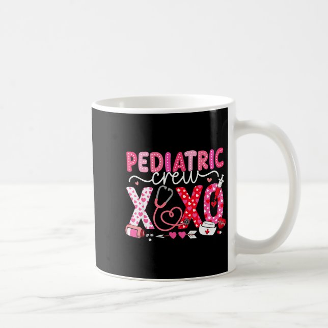 Xoxo Nurse Pediatric Crew Nurse Valentine Leopard  Kaffemugg (Höger)