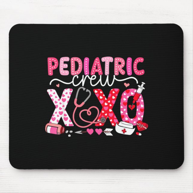 Xoxo Nurse Pediatric Crew Nurse Valentine Leopard  Musmatta (Framsidan)