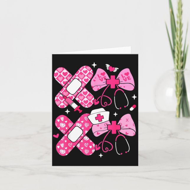 Xoxo Nurse Valentines Day Stethoscope Valentine Nu Kort (Framsida)