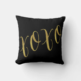 XOXO-offerten Faux Gold Foil Glitter - bakgrund Kudde