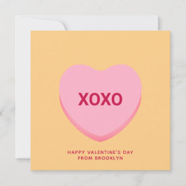 XOXO-orangens konversationshjärta Valentinkort