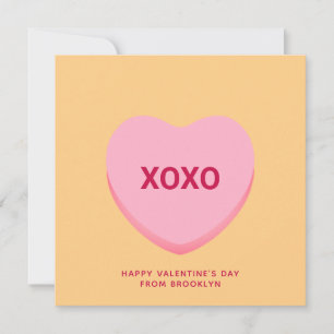 XOXO-orangens konversationshjärta Valentinkort