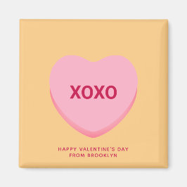 XOXO-orangens rosa-konversation hjärtans Alla hjär Magnet