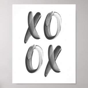 XOXO-penselteckensnitt Poster