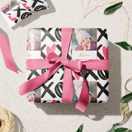 XOXO Photo and Heart Mönster Valentine Day Presentpapper