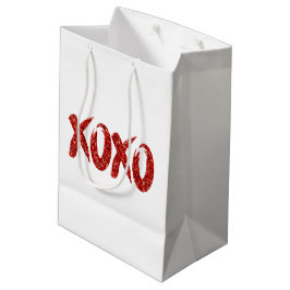 XOXO Red Glitter | Glam Brushstroke Hug och Kisses