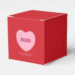 XOXO röd rosa konversation hjärthjärtans dag Presentaskar