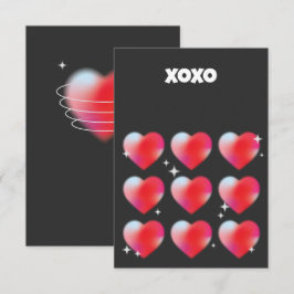 Xoxo romantic Red Hjärts valentins dag OSA Kort