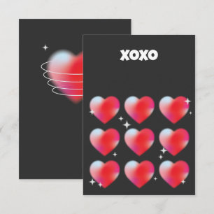Xoxo romantic Red Hjärts valentins dag OSA Kort
