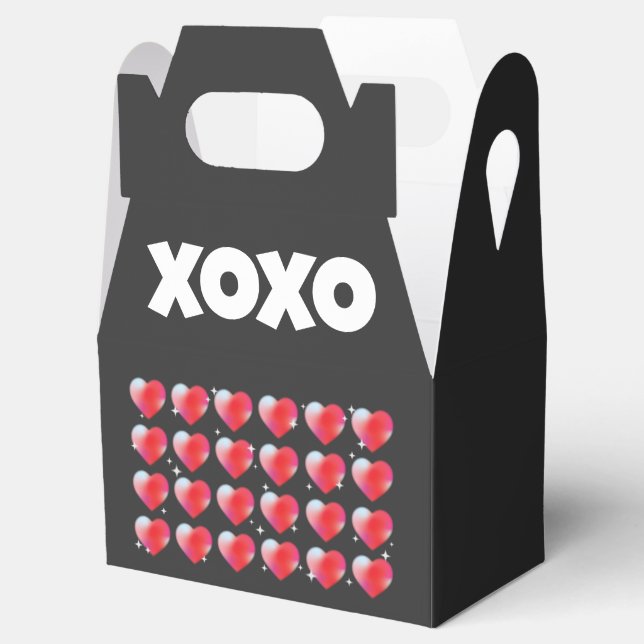 Xoxo romantic Red Hjärts valentins dag Presentaskar (Öppnad)