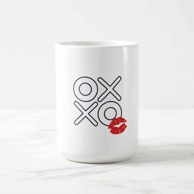 xoxo-romantiskt valentin kaffemugg (Center)