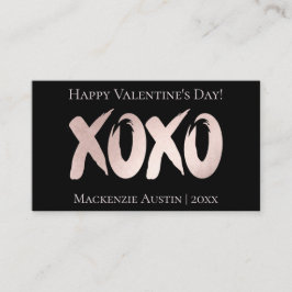XOXO  Rosa | Chic Brushstroke Valentines day Anteckningskort
