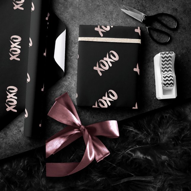 XOXO  Rosa | Handskript för släppt pensel Presentpapper (Skapare uppladdad)
