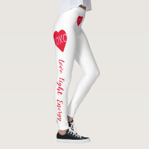 XOXO Rosa Heart White XOXO Hugs Kisses White Leggings