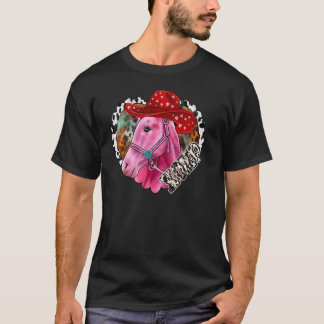 Xoxo Rosa Horse Heart Horse Leopard Western Valent T Shirt