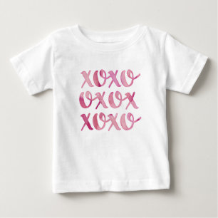 xoxo rosa vattenfärgstypografi-ungar T-shirt