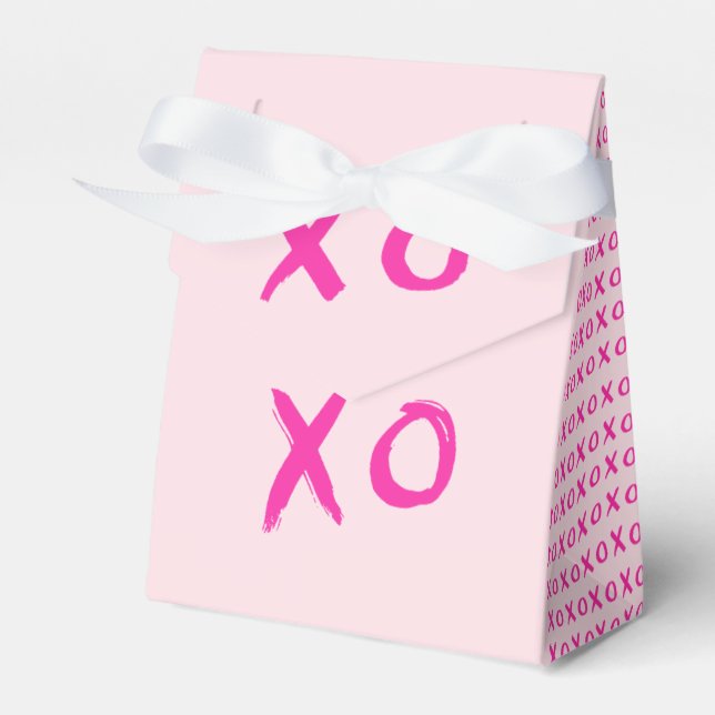 XOXO Simple Girly Valentine Day Rosa Presentaskar (Framsidan Sidan)