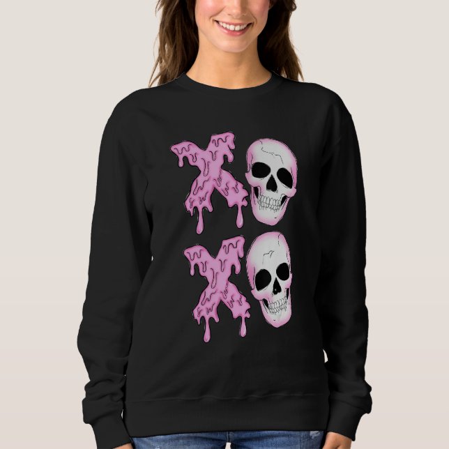 Xoxo Skeleton Skull Horror Anti Valentine's Day Me T Shirt (Framsida)