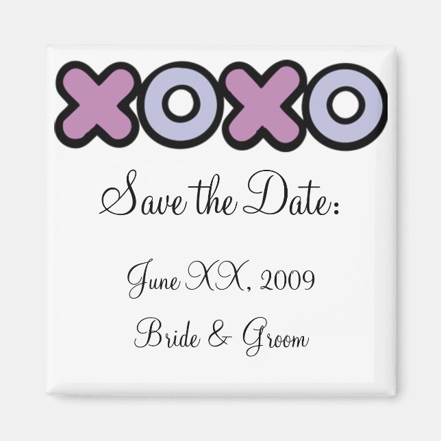 XOXO Spara datum magneter (Framsidan)
