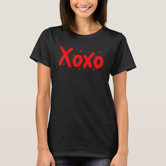 XOXO Sweet Kärlek Valentine Heart Romantic Valenti T Shirt (Framsida)