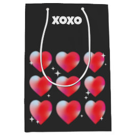 Xoxo text romantiska röda hjärtan valentins dag