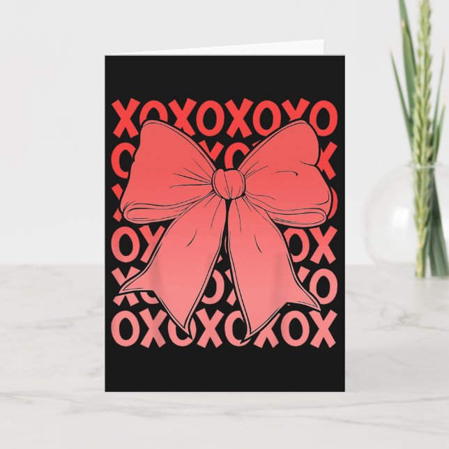 Xoxo The Original Love Letters Retro Checked Valen Kort (Framsida)