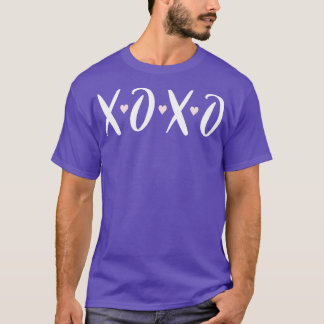 XOXO Tiny Rosa Hearts Valentines day Hugs och Kiss T Shirt