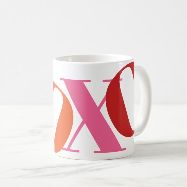 XOXO-typografi, presentkaffe mugg (Framsida höger)