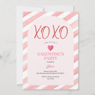  XOXO Valborg båge Rosa Galentine's Day Middag All Inbjudningar